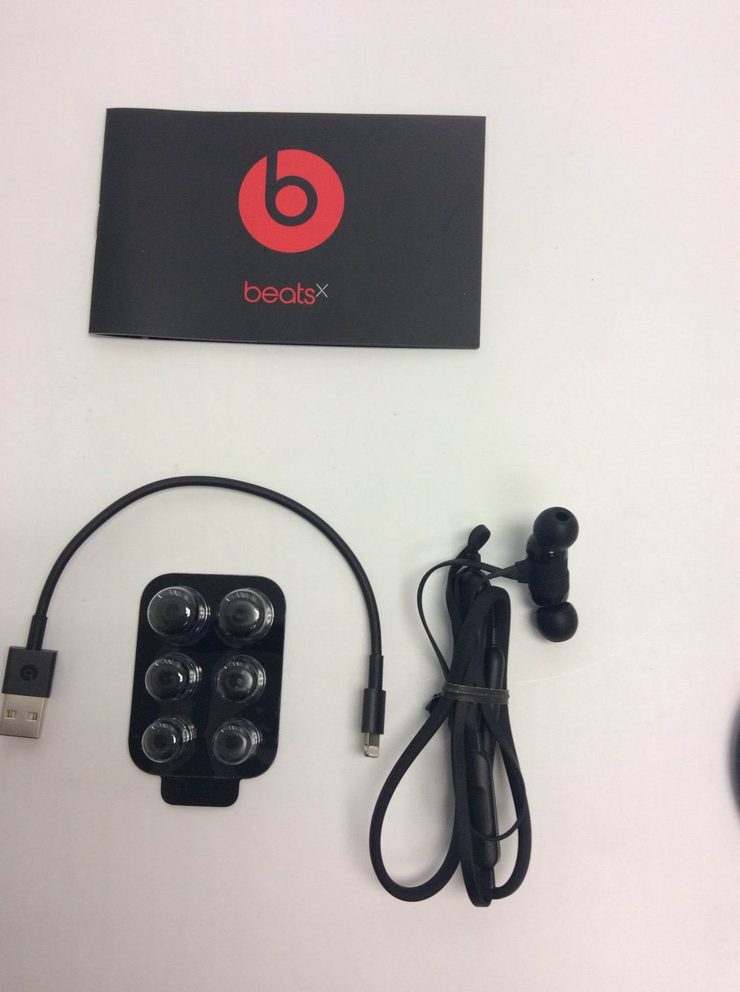 Beats by Dr. Dre BeatsX Black Wireless In Ear Headphones MTH52LL/A - (Refurbished)