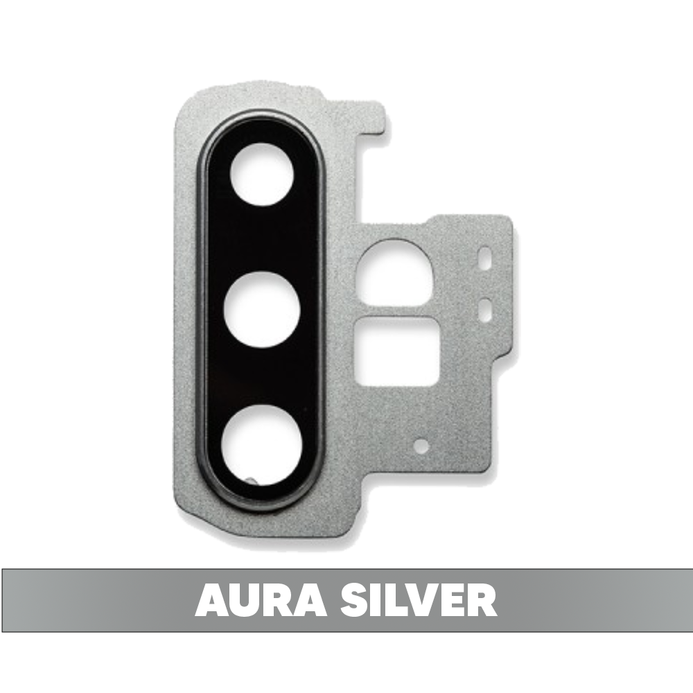 Rear Camera Lens with Bezel Ring for Samsung Galaxy Note 10 Plus / 5G (Aura Glow/Silver)