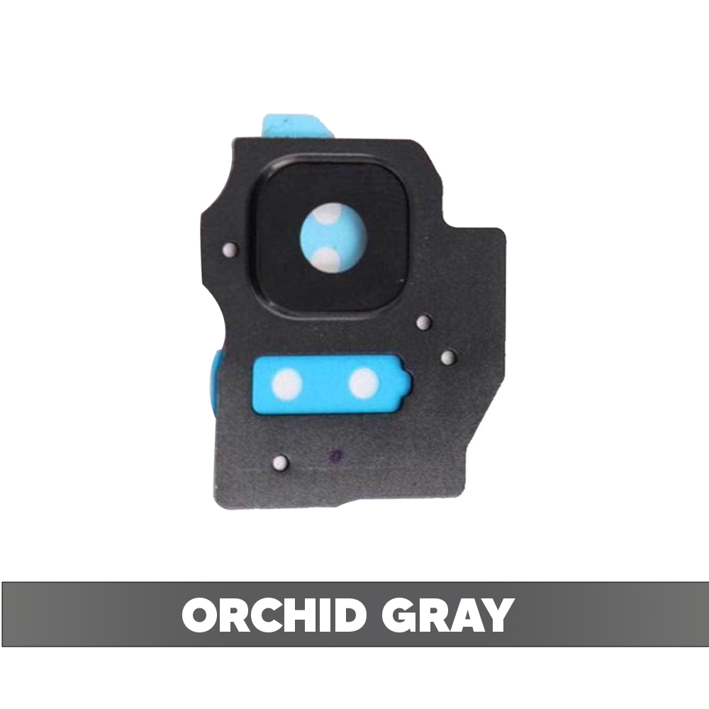 Rear Camera Lens with Frame Sticker and Flash Light for Samsung Galaxy S8 Plus - Orchid Gray (OEM)