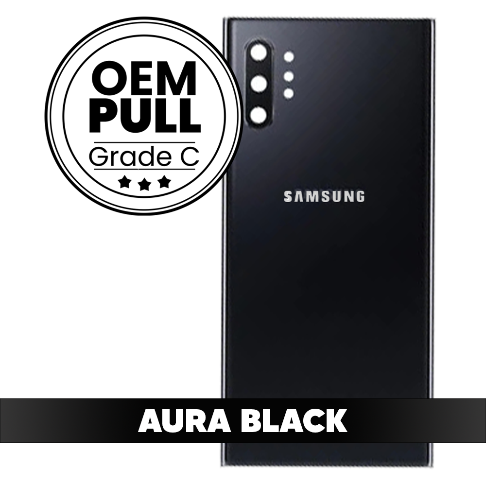 Rear Housing Back Cover with Camera Lens for Samsung Galaxy Note 10 Plus - Aura Black (Oem Pull Grade C)