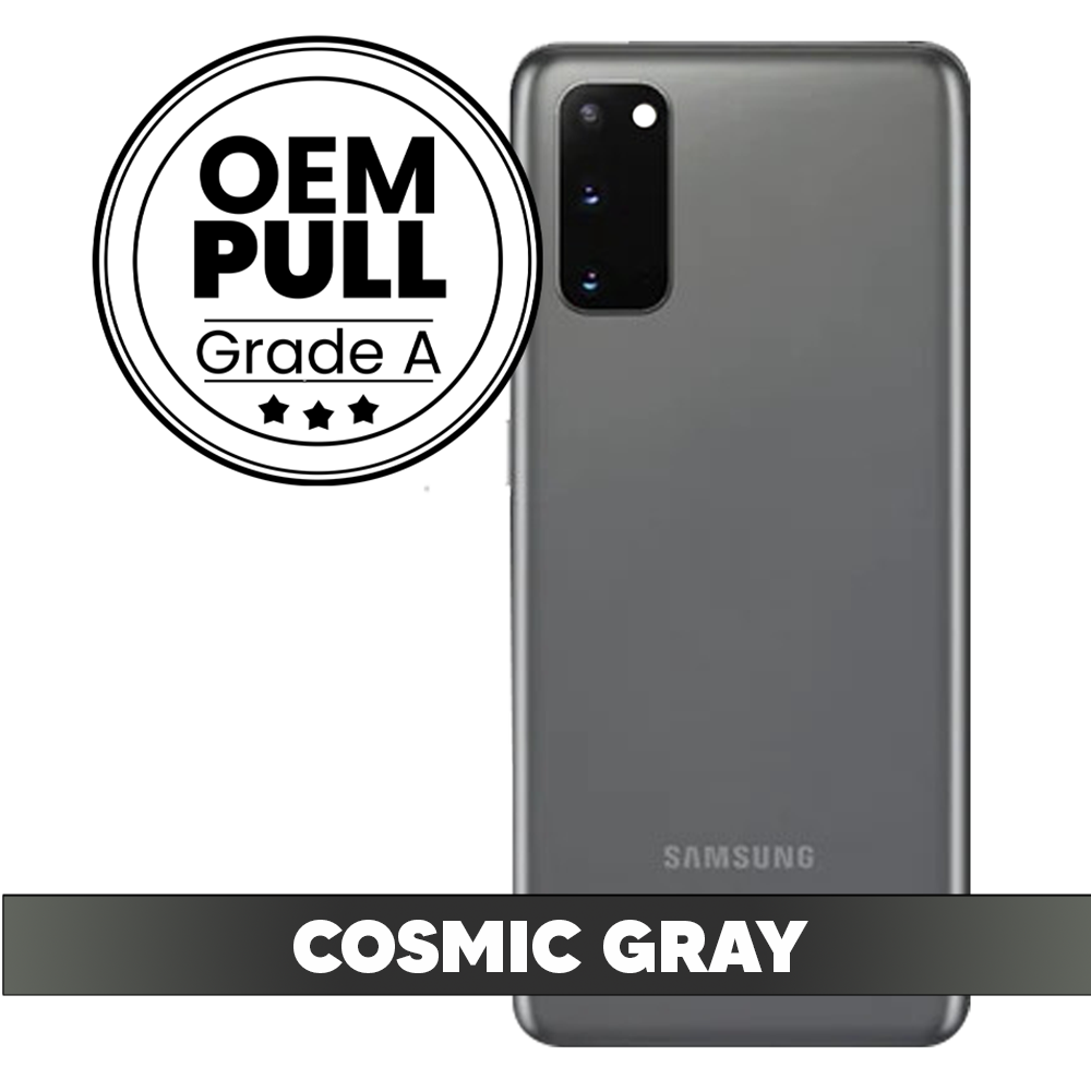 Rear Housing Back Cover with Camera Lens for Samsung Galaxy S20 - Cosimic Gray (Oem Pull Grade A)