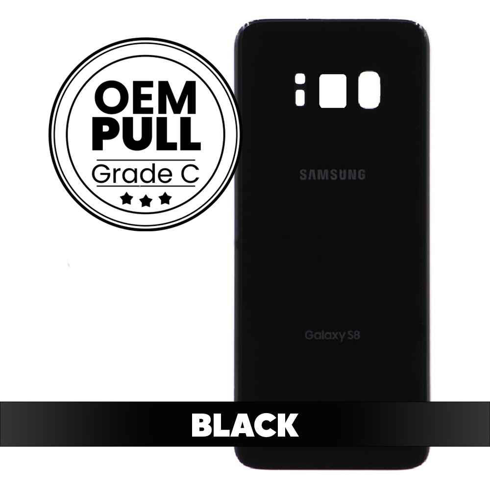 Samsung S8 Back Cover - Black (OEM Pull) - Grade C