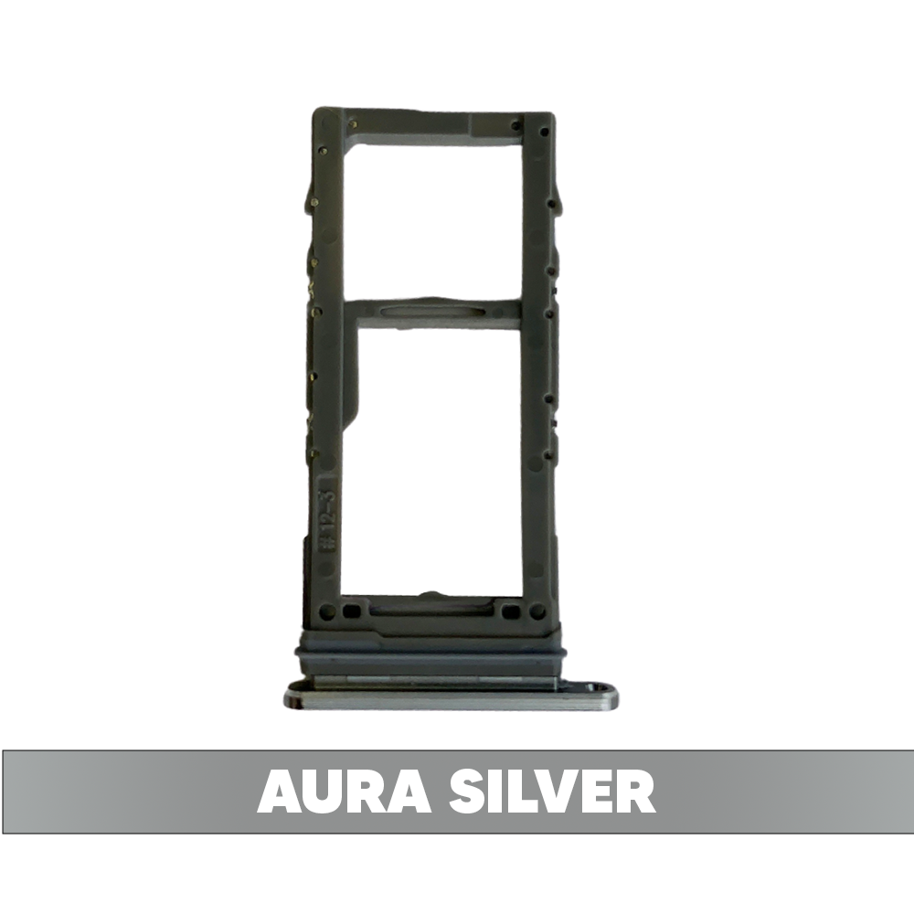 Single Sim Card Holder for Samsung Galaxy NOTE 10 Plus / 5G (Aura GLOW/Silver)