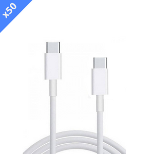 2A Type C to Type C Data Cable - White (Pack of 10)