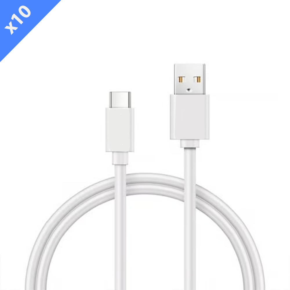 2A USB to Type C Cable - White (Pack of 50)