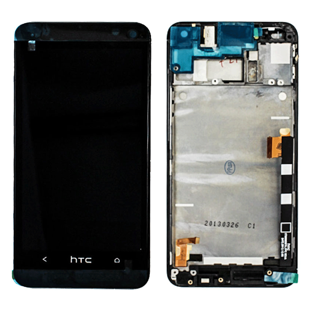 LCD + Touch Screen Digitizer with Frame for HTC One M7 801e Black