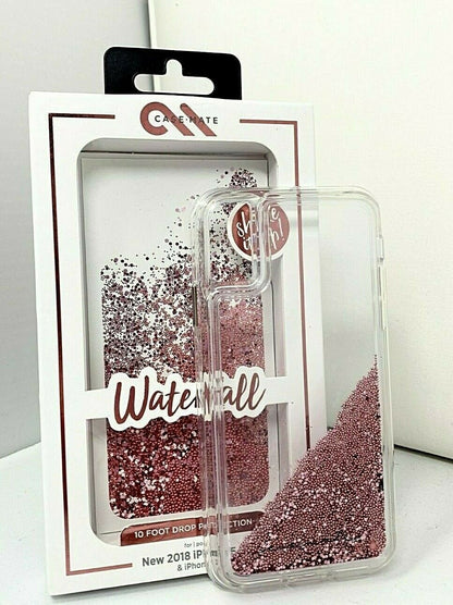 CaseMate Waterfall Case Cover for iPhone X/XS - Rose Gold Pink Glow - image 2