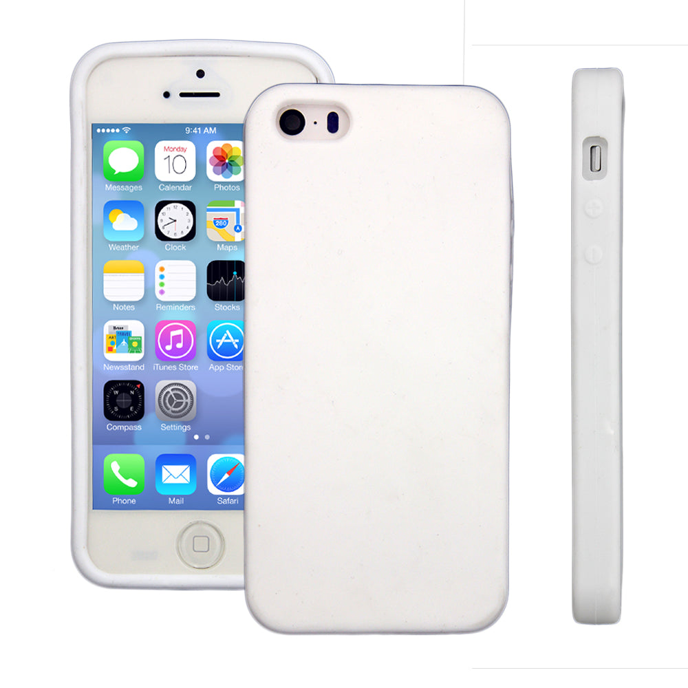 Soft Silicone Case for iPhone 5 5S White