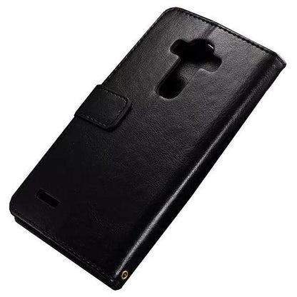 Wallet Flip Stand Leather Phone Case Cover for LG G4 - Black - image 2