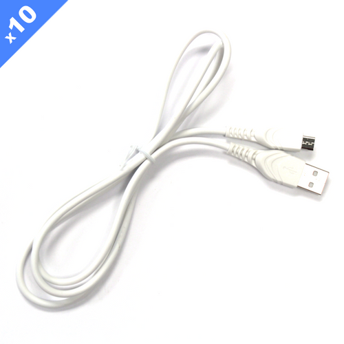 Micro USB Data Cable - White (Pack of 10)