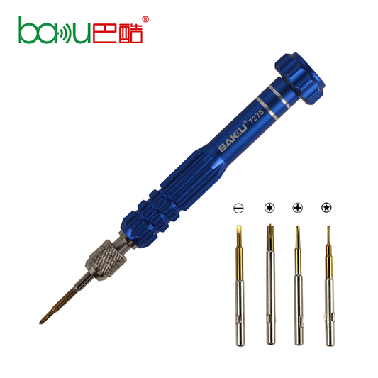 Baku 4-Piece Screwdriver Set - S2 Steel Bits (Premium)