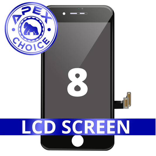 LCD and Touch Screen Digitizer with Back Metal Plate for iPhone 8 / iPhone SE (2020) - Black (APEX Choice)