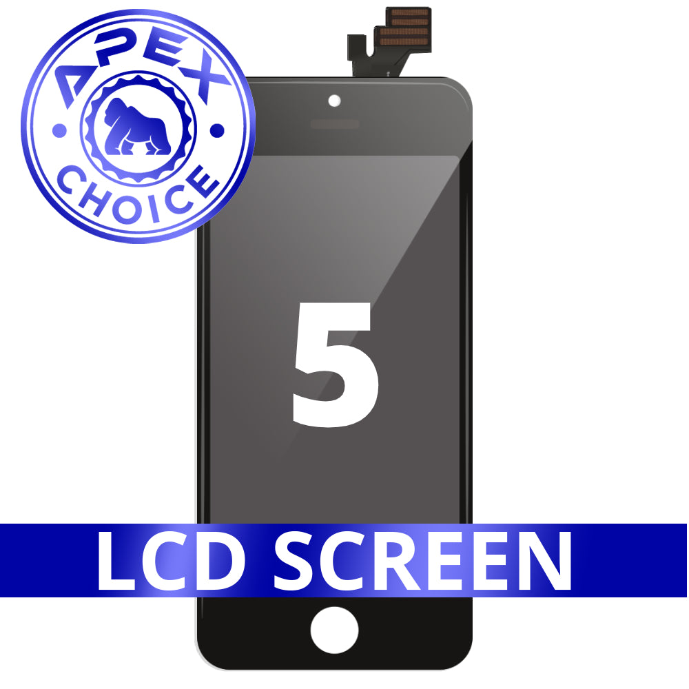 LCD and Touch Screen Digitizer for iPhone 5 - Black (APEX Choice)