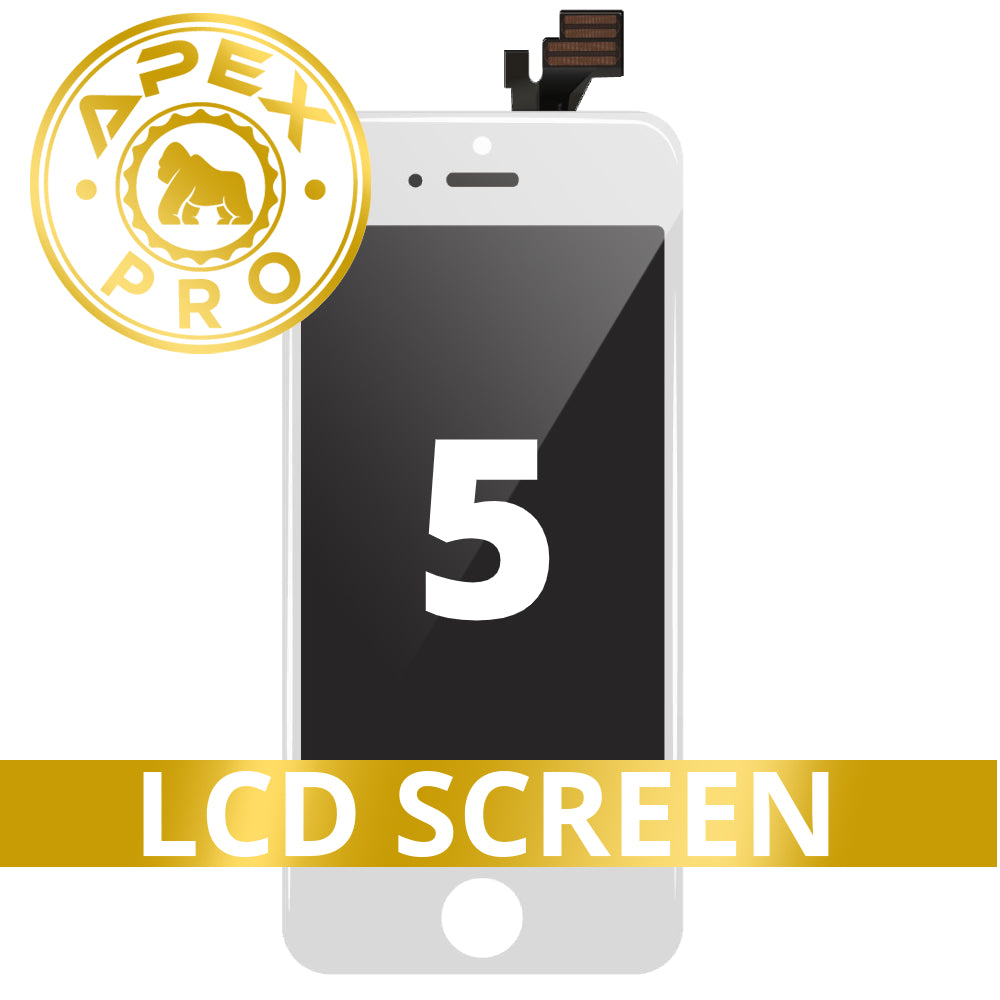 LCD and Touch Screen Digitizer for iPhone 5 - White (FOG/Premium)