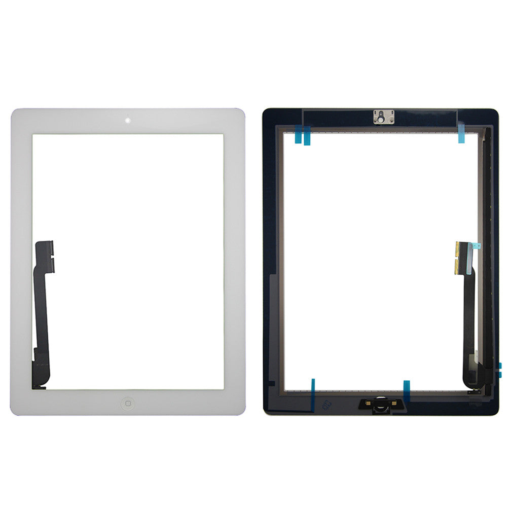 Touch Screen Digitizer With Home Button for iPad 3/4 - White (Premium)