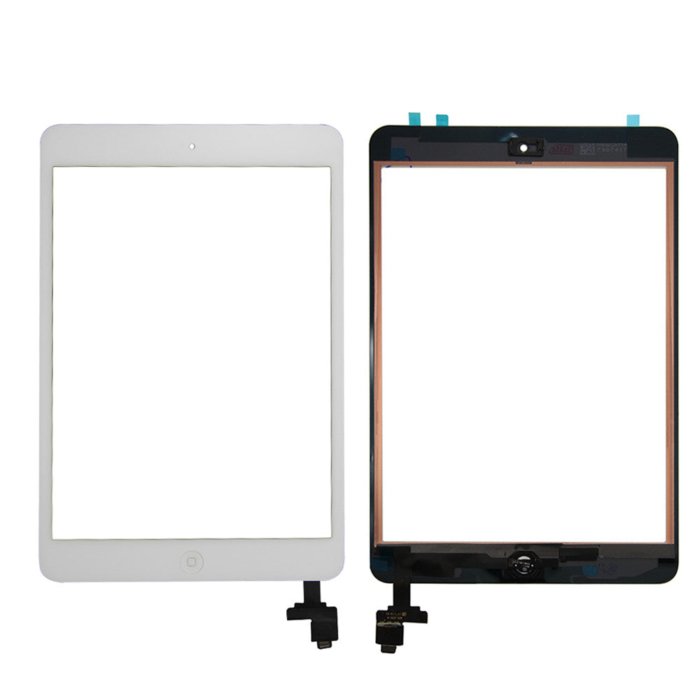 Touch Screen Digitizer with Home Button And IC Chip for iPad Mini & iPad Mini 2 - White (Premium)