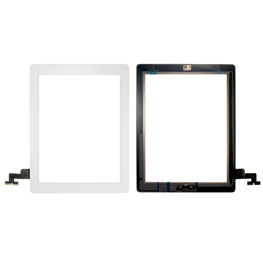 Touch Screen Digitizer With Home Button for iPad 2 - White (Premium)