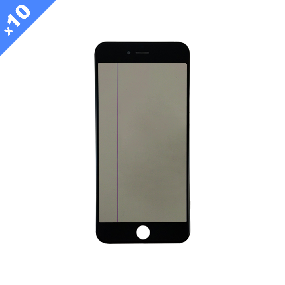 Glass with Preinstalled OCA/Cold Pressed Frame for iPhone 6 Plus - Black (Pack of 10)
