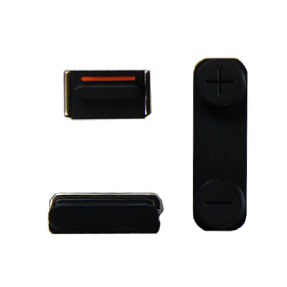 Mute Volume Power Metal Buttons for iPhone 5 - Black