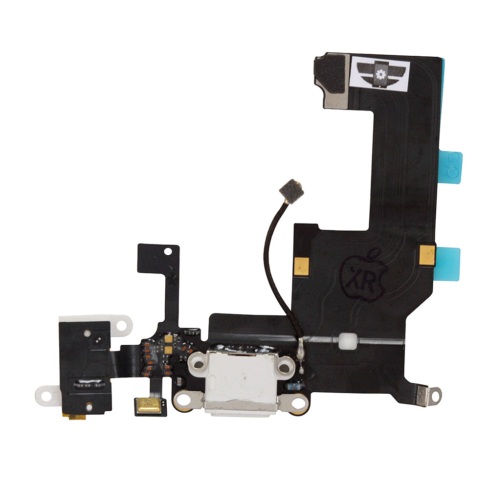 Headphone Jack Charging Port Flex Cable for iPhone 5 White
