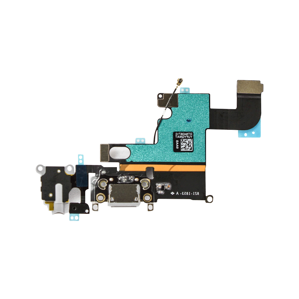Charging Port and Headphone Jack Flex Cable for iPhone 6 - White