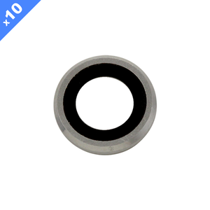 Rear Camera Lens Glass Cover for iPhone 6 / 6 Plus - Silver (Pack of 10) - (Premium)