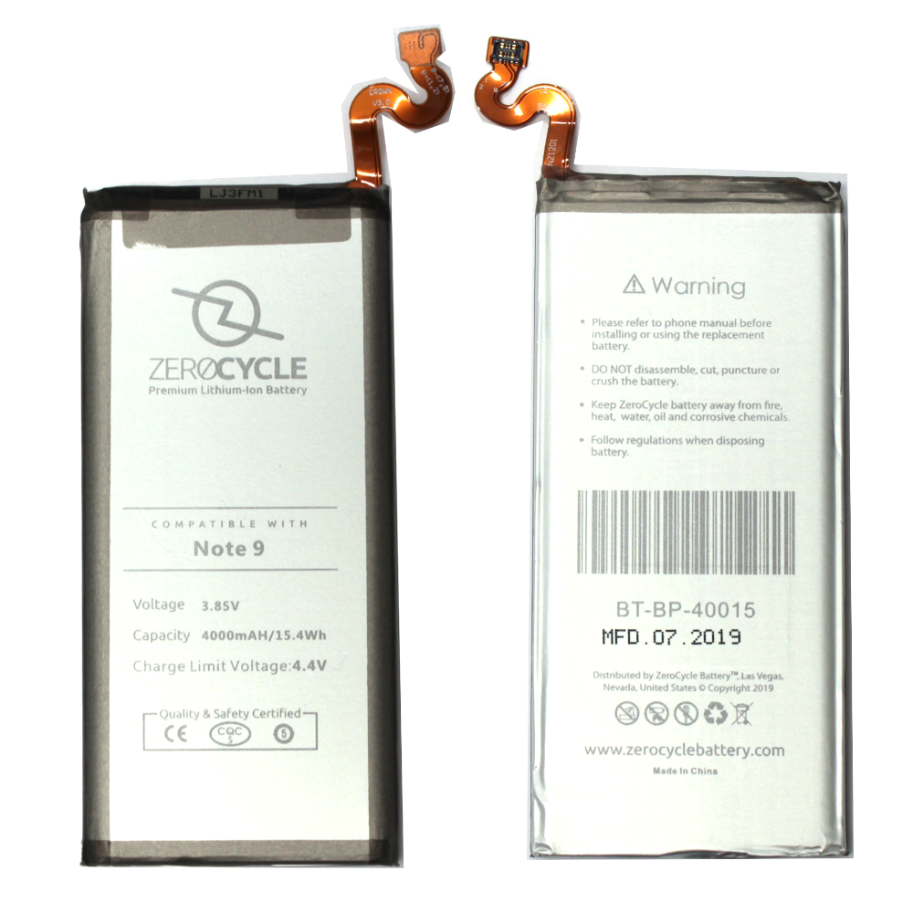 ZeroCycle Battery for Samsung Galaxy Note 9 3.85V 4000mAh Li-Ion Premium