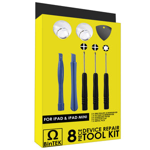 BinTEK 8-Piece Cell Phone Repair Tool Kit For iPad 1/2/3/4 iPad Mini 1/2 iPad Air 1/2