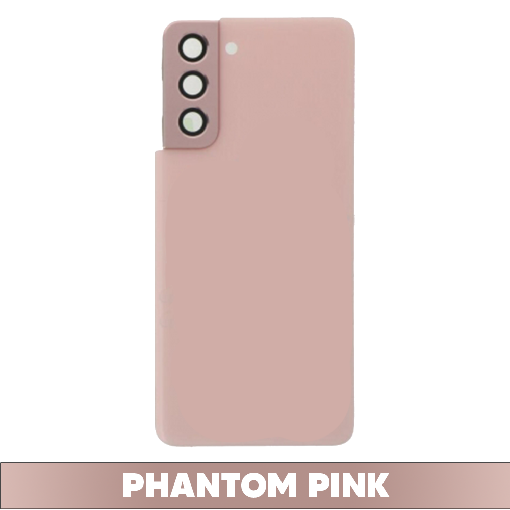 Back Battery Door Cover with Adhesive and Camera Lense for Samsung Galaxy S21 5G - Phantom Pink