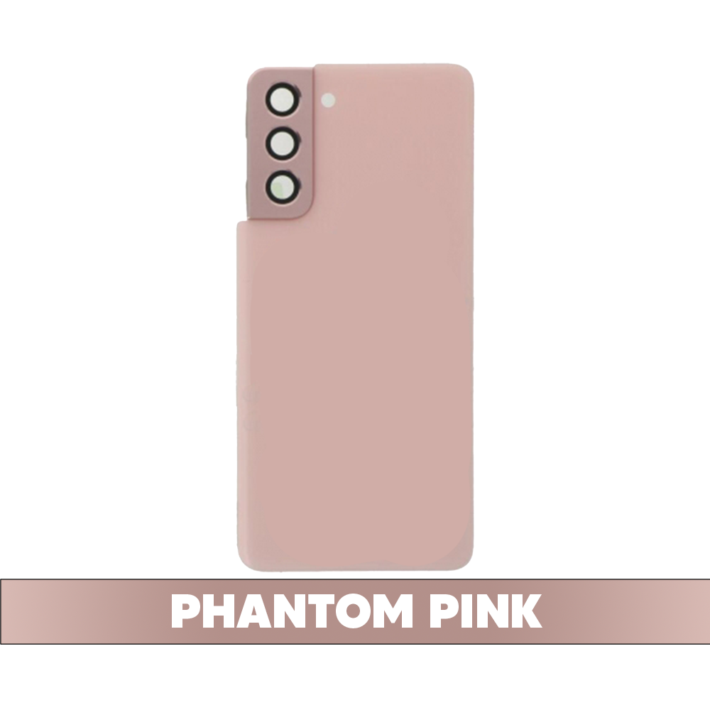 Back Battery Door Cover with Adhesive and Camera Lense for Samsung Galaxy S21 5G - Phantom Pink