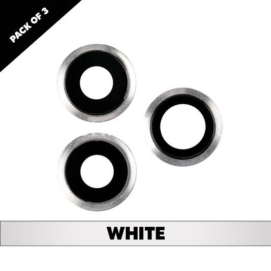 Back Camera Lens With Bracket for iPhone 11 Pro / Pro Max (White) (Real Sapphire / Premium)