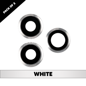 Back Camera Lens With Bracket for iPhone 11 Pro / Pro Max (White) (Real Sapphire / Premium)