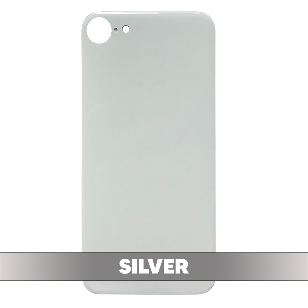 Back Cover Battery Door Big Hole for iPhone 8 - Silver (Without LOGO)