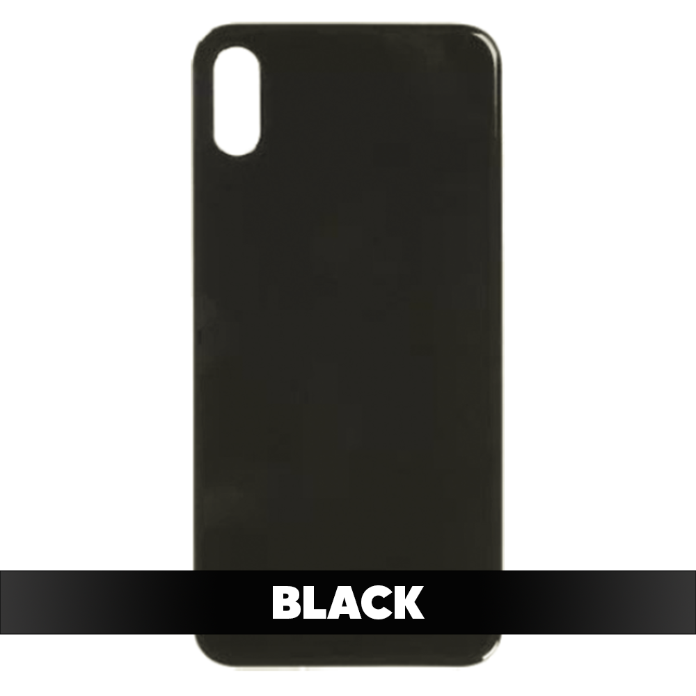 Back Cover Battery Door Big Hole for iPhone XS - Black (Without LOGO)