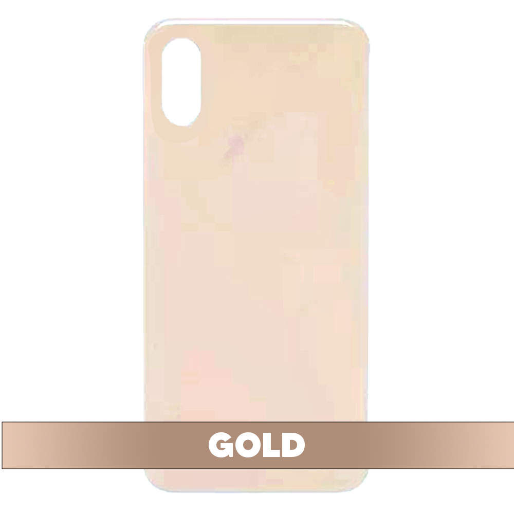Back Cover Battery Door Big Hole for iPhone XS - Gold (Without LOGO)