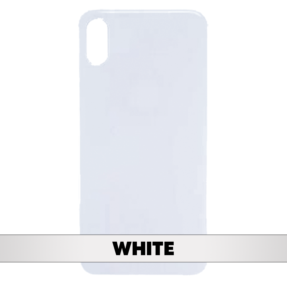Back Cover Battery Door Big Hole for iPhone XS - White (Without LOGO)