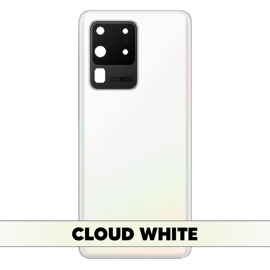 Back Cover Battery with Camera Cover for Samsung Galaxy S20 Ultra 5G - Cloud White