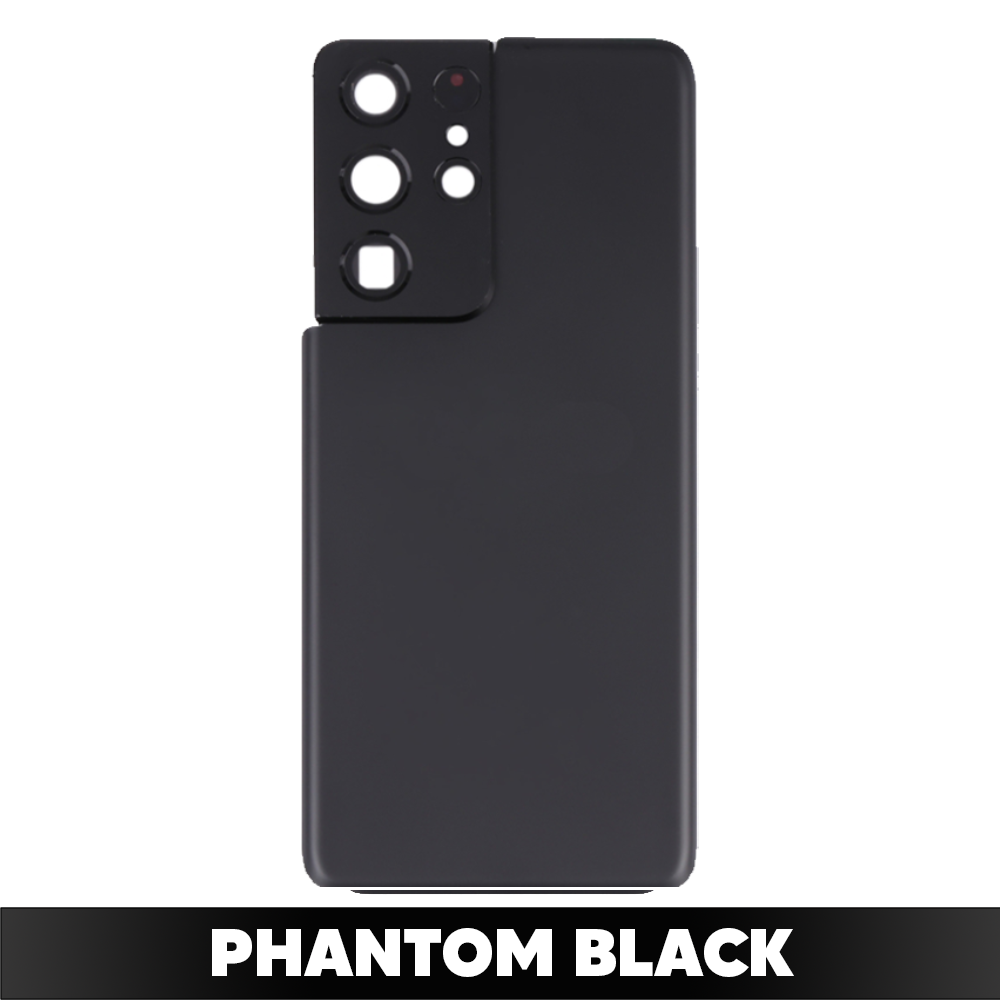 Back Cover Battery with Camera Cover for Samsung Galaxy S21 Ultra - Phantom Black