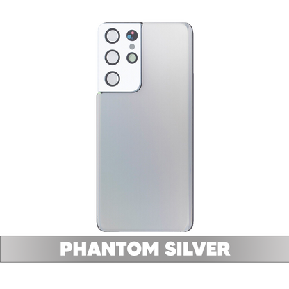 Back Cover Battery with Camera Cover for Samsung Galaxy S21 Ultra - Phantom Silver - image 2