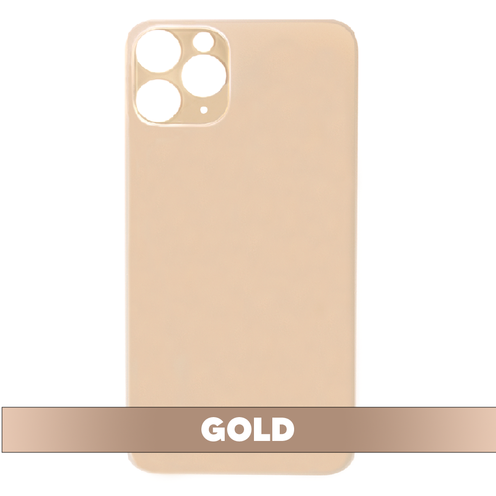 Back Glass for iPhone 11 Pro (No Logo / Large Camera Hole) (Gold)