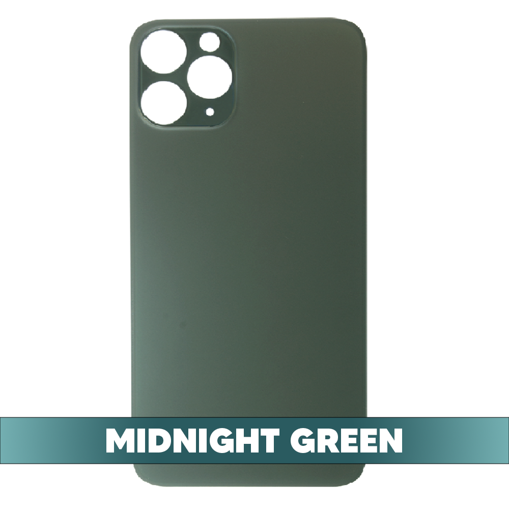 Back Glass for iPhone 11 Pro (No Logo / Large Camera Hole) (Midnight Green)