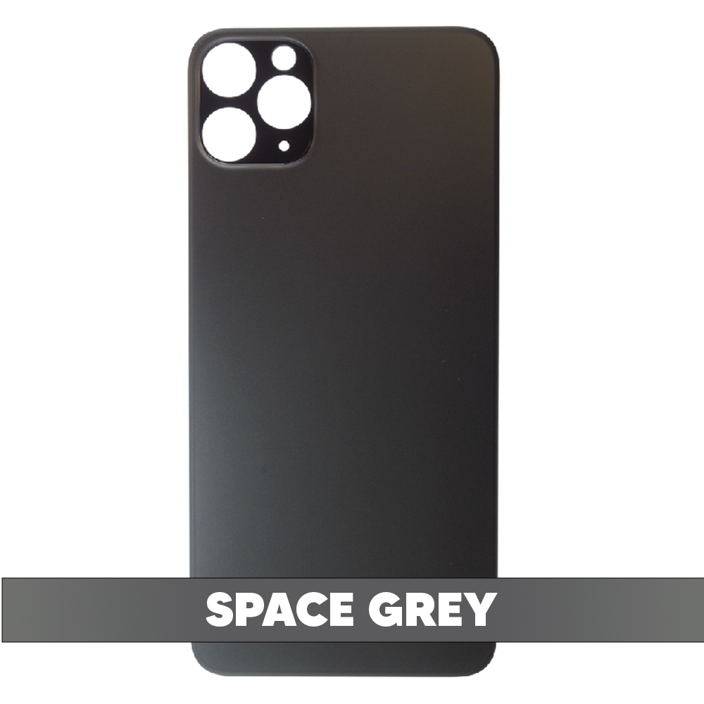 Back Glass for iPhone 11 Pro (No Logo / Large Camera Hole) (Space Grey)