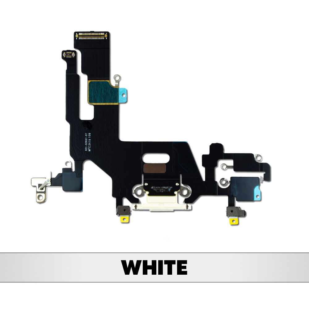 Charging Port Flex Cable for iPhone 11 (OEM Refurbished) (White)