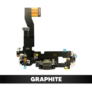 Charging Port Flex Cable for iPhone 12 / 12 Pro (Graphite) (Premium)