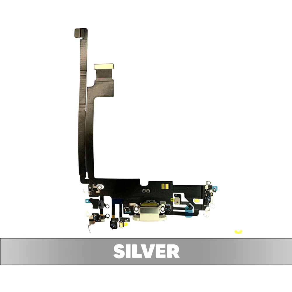 Charging Port Flex Cable for iPhone 12 Pro Max (Silver) (Premium)