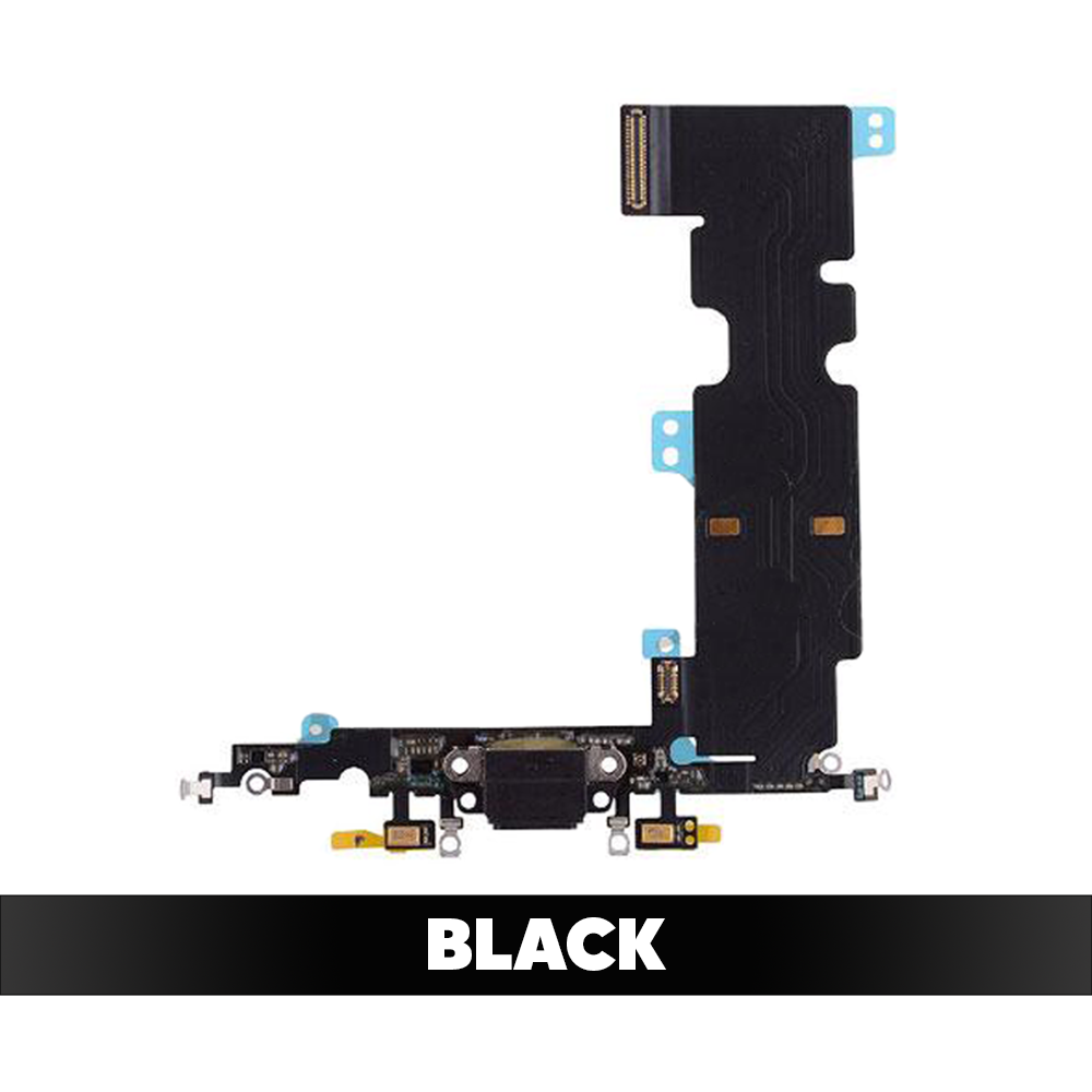 Charging Port Flex Cable for iPhone 8 Plus - Black