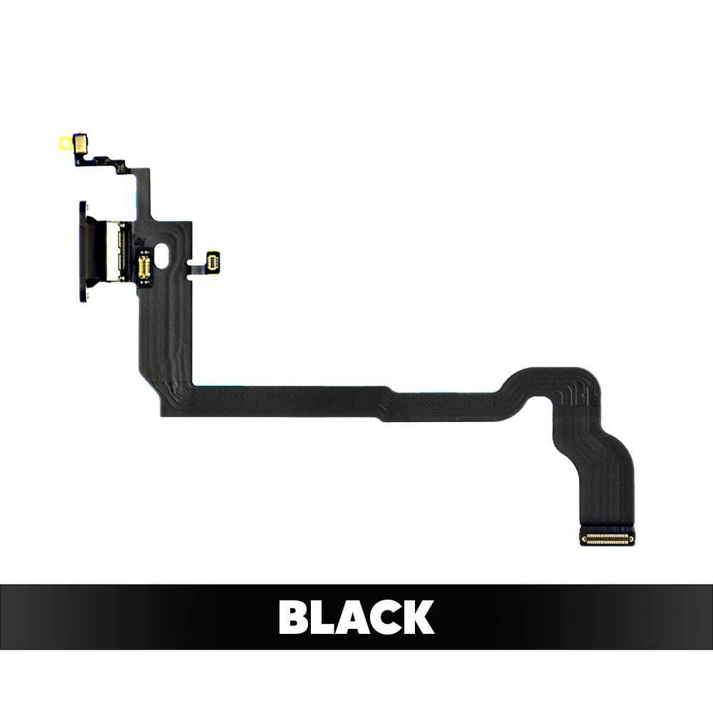 Charging Port Flex Cable for iPhone X - Black (OEM)