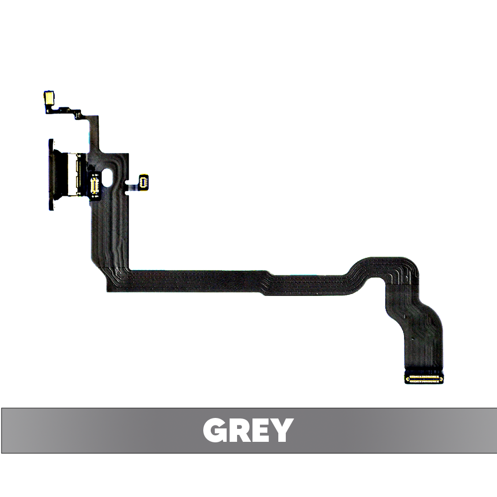 Charging Port Flex Cable for iPhone X - Gray