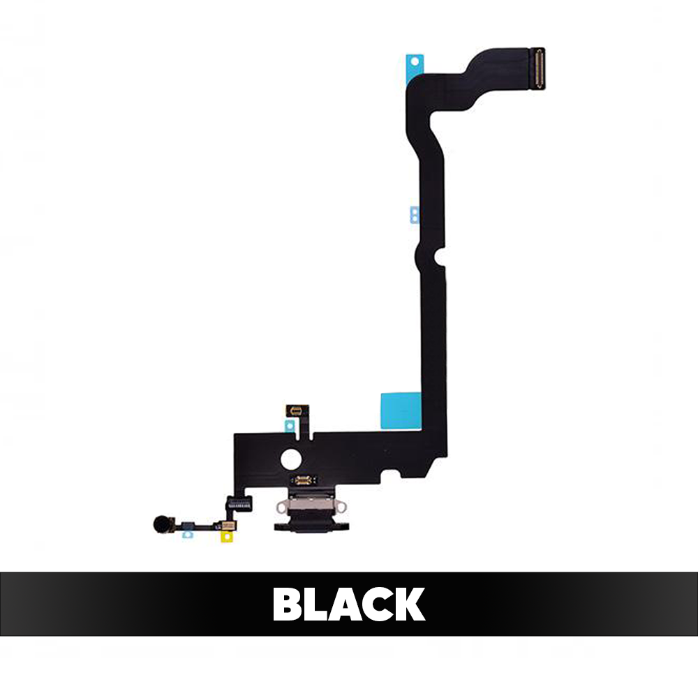 Charging Port Flex Cable for iPhone XS Max - Black (OEM)
