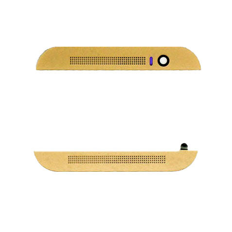 Top and Bottom Glass Cover for HTC One M8 Gold
